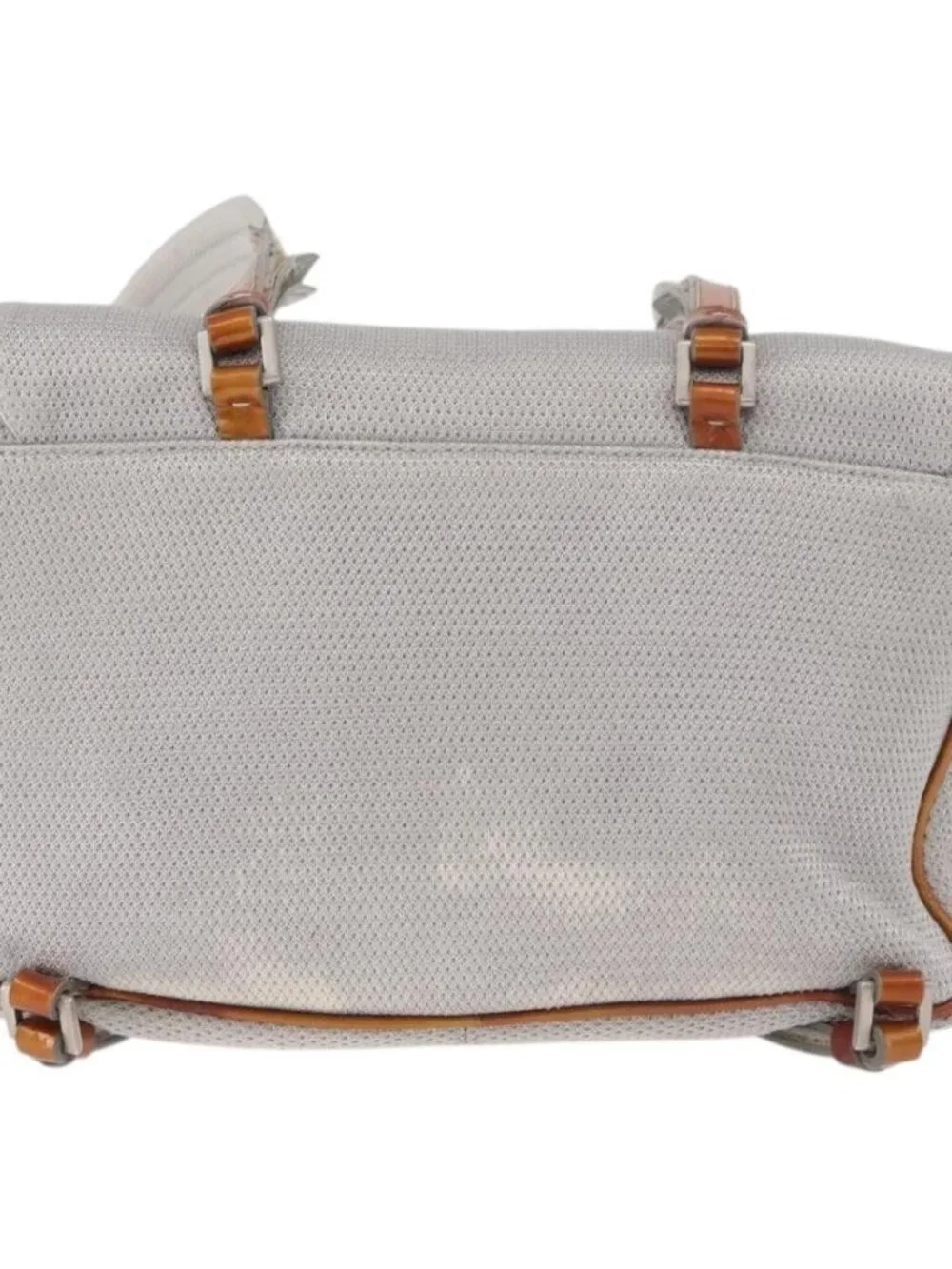 PRADA Sports Line Backpack Canvas Silver Auth